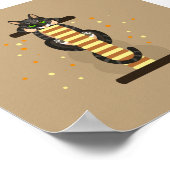 Poster Tabulation géométrique Illustration Cat (Coin)