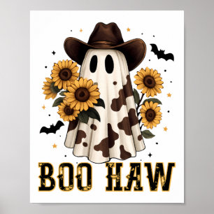 Poster Tache de vache occidentale Fantôme effrayant Boo H
