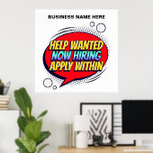 Poster Tâches Aide Recherché maintenant Embauche des empl (Bureau à domicile)