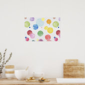 Poster Taches d'aquarelle 1 (Cuisine)