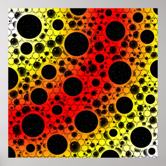 Poster Taches de bulle spatiale - Chaleur WYR (Devant)