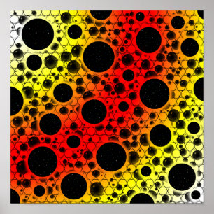 Poster Taches de bulle spatiale - Chaleur WYR