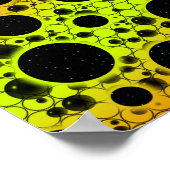 Poster Taches de bulle spatiale - Citron/Orange (Coin)