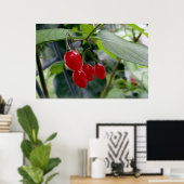 Poster Taches rouges d'automne (Bureau à domicile)