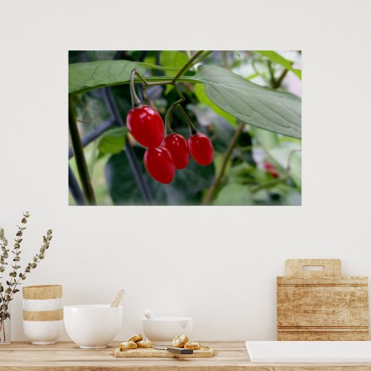 Poster Taches rouges d'automne (Cuisine)