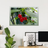 Poster Taches rouges d'automne (Bureau à domicile)