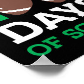 Poster Tackled 100 Days School 100th Day Football Student (Coin)