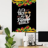 Poster Taco ‘À propos de mes objectifs de remise en forme (Bureau à domicile)