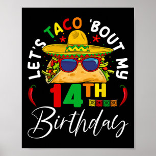 Poster Taco à propos de mon 14e anniversaire Mexique 5 De