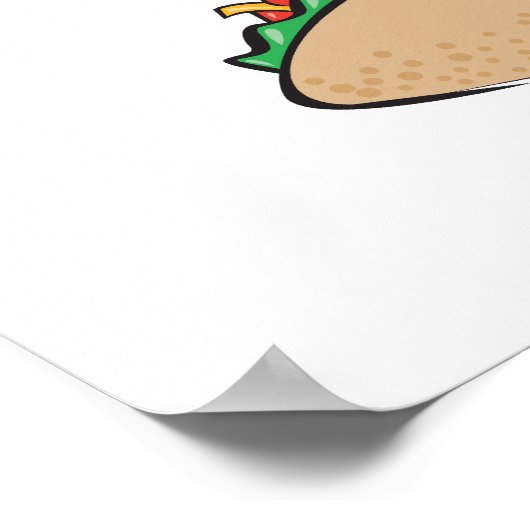 Poster taco avec sauce chaude (Coin)