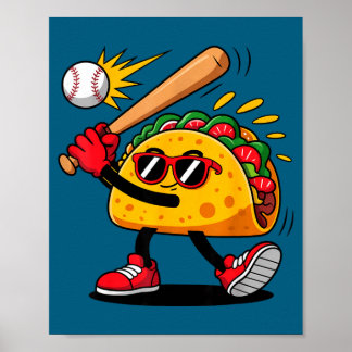Poster Taco baseball mexicain cinq de mayo hommes enfants