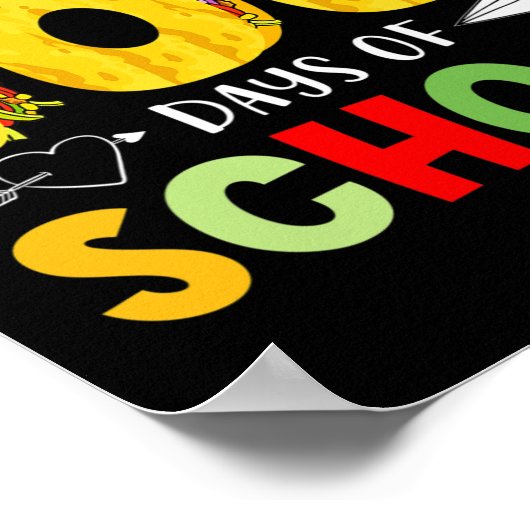 Poster Taco Bout 100 Jours D'École Tacos Lover Happy 100 (Coin)