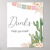 Poster Taco Bout A Baby Baby shower Boissons (Devant)