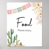 Poster Taco Bout A Baby Boho Baby shower Nourriture (Devant)