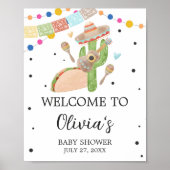 Poster Taco Bout A Baby Cactus Bienvenue (Devant)