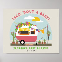 Taco Bout Un Bébé Baby shower Fille Camper Rose