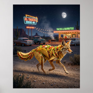 Poster Taco Coyote Drive-In