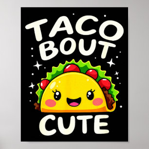 Poster Taco d'humour sur la fête d'anniversaire d'une jol