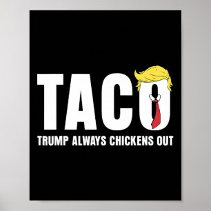 Poster Taco Drôle Trump se Défile Toujours T.a.c.o 5 