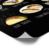 Poster Taco GiftT aco Amateurs Nourriture Mexicaine Cinco (Coin)