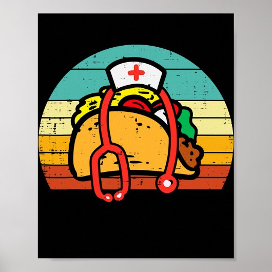 Poster Taco Infirmière Stethoscope Cinco De Mayo Infirmiè (Devant)