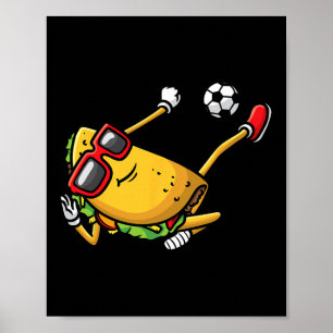 Poster Taco Jouant Au Football Mexicain Cinco De Mayo Enf