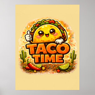 Poster Taco Time - Fiesta Fiasco - Foodie Fiends