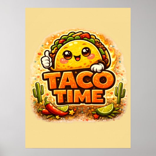 Poster Taco Time - Fiesta Fiasco - Foodie Fiends (Devant)