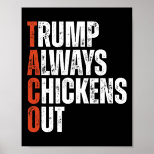 Poster Taco Trump se dégonfle toujours en disant Funny Ta