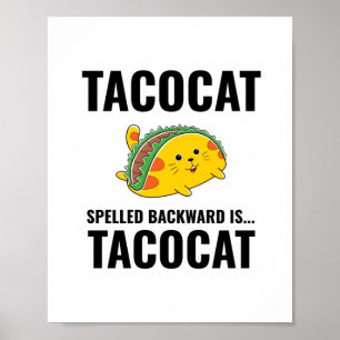 Poster Tacocat drôle tacos cuisine mexicaine