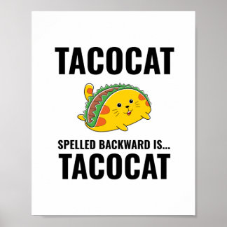 Poster Tacocat drôle tacos cuisine mexicaine