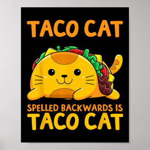 Poster Tacocat épelé à l'envers Chemise Taco Cat Cinco De
