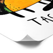 Poster Tacocat épelé à l'envers Funny Taco Cat Cinco De (Coin)