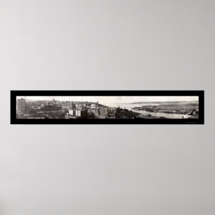 Poster Tacoma, photo 1919 d'horizon de WA