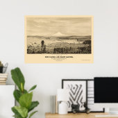 Poster Tacoma, WA Carte panoramique - 1878 (Bureau à domicile)