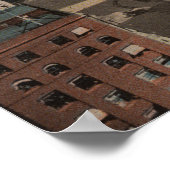 Poster Tacoma, WA - Oiseau vue du centre-ville (Coin)