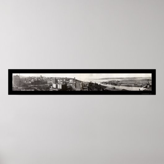 Poster Tacoma, WA Skyline Photo 1919 (Devant)