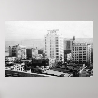 Poster Tacoma, WA Skyline View de Winthrop Hotel