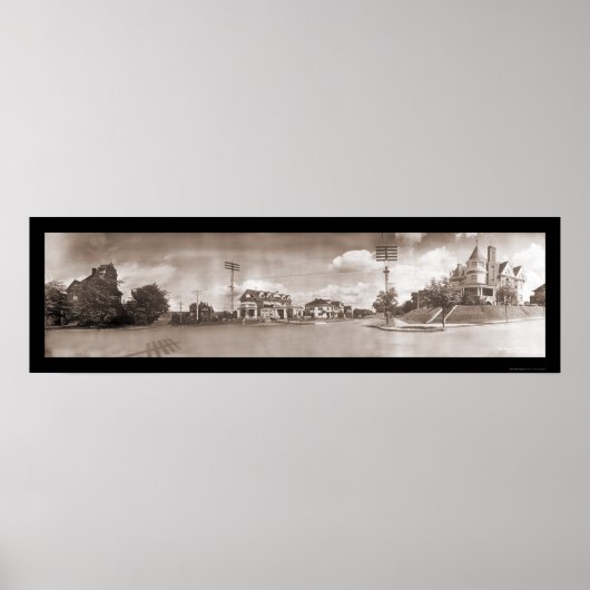 Poster Tacoma WA Streets Photo 1908 (Devant)