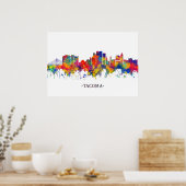 Poster Tacoma Washington Skyline (Cuisine)