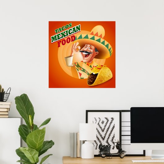 Poster Tacos (Bureau à domicile)