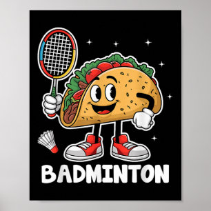 Poster Tacos Badminton Taco Nourriture Mexicaine Cinco De