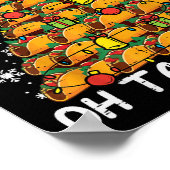 Poster Tacos Christmas Tree Funny Xmas Foodie Mexican Men (Coin)
