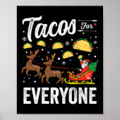 Poster Tacos Pour Tous Noël Taco Drôle Noël Père Noël (Devant)