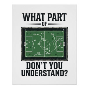 Poster Tactiques de football drôles Design de chemise vin