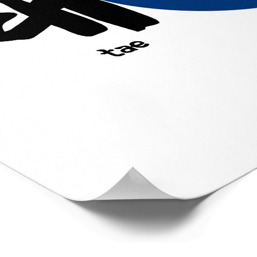 Poster Tae Kwon Do avec drapeau (Coin)