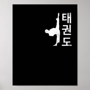 Poster Tae Kwon Do Symbole Entraînement Taekwondo Korean
