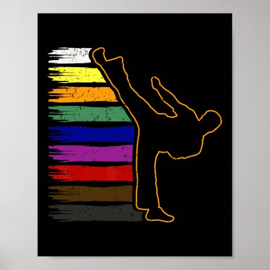 Poster Taekwondo And Karate Black Belt Martial Art Studen (Devant)