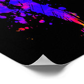 Poster Taekwondo Jiu Jitsu Paint Splatters Kids Jujitsu J (Coin)