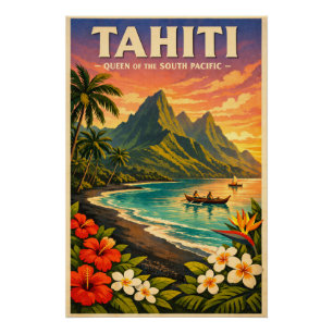 POSTER TAHITI – REINE DU PACIFIQUE SUD